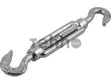 Талреп DIN 1480, крюк-крюк, М10, 1 шт, кованая натяжная муфта, оцинкованный, ЗУБР Профессионал