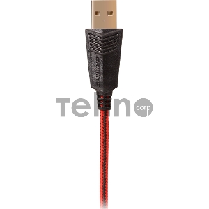 Игровые наушники с микрофоном SVEN AP-U988MV, черный-красный (USB, LED, 7.1)