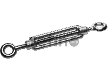 Талреп DIN 1480, кольцо-кольцо, М10, 1 шт, кованая натяжная муфта, оцинкованный, ЗУБР Профессионал