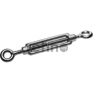 Талреп DIN 1480, кольцо-кольцо, М10, 1 шт, кованая натяжная муфта, оцинкованный, ЗУБР Профессионал