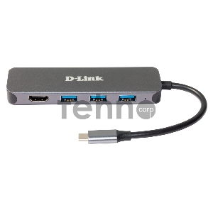 Док-станция D-Link DUB-2333/A1A с разъемом USB Type-C, 3 портами USB 3.0, 1 портом USB Type-C/PD 3.0 и 1 портом HDMI
