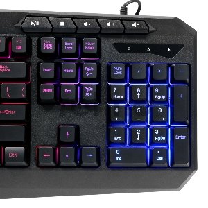 Клавиатура с подсветкой Gembird KB-G420L, USB, черный, 114 кл., м/медиа, Rainbow, кабель 1.5м