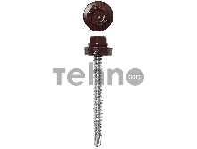 Саморезы СКД кровельные, RAL 3005 темно-красный, 35 х 4.8 мм, 1 800 шт, для деревянной обрешетки, ЗУБР Профессионал