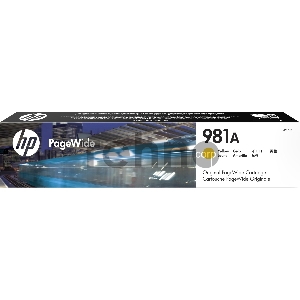 Картридж HP 981A желтый для HP Color PageWide Ent Flow MFP 586, 566 6000 стр