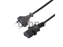 Шнур сетевой, вилка - евроразъем С13, кабель 2x0,75 мм², длина 1,8 метра (PE пакет) REXANT