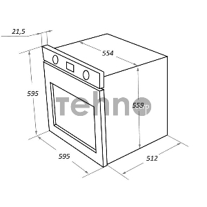 Шкаф духовой электрический MAUNFELD EOEFG.566RBG.MT, встраиваемый