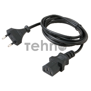 Шнур сетевой, вилка - евроразъем С13, кабель 2x0,75 мм², длина 1,8 метра (PE пакет) REXANT