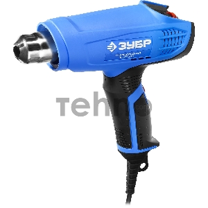 Фен технический (строительный), ЗУБР Профессионал ФТ-П1800, керам. изолятор, электр. регул. темп-ры, 2 режима: 80-550град, 350/550 л/мин, 1800Вт