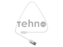 Кабель Cablexpert для Apple CC-S-APUSB01W-0.5M, AM/Lightning, серия Silver, длина 0.5м, белый, блистер 