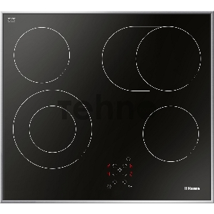 Встраиваемая варочная панель HANSA BHCI66706 / Стеклокерамика, независимая, сенсорное управление, таймер, рамка, черная