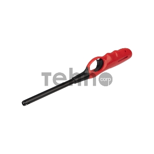 Бытовая газовая пьезозажигалка с классическим пламенем, многоразовая (1 шт.) красная СК-302L СОКОЛ