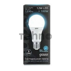 Лампа светодиодная GAUSS LD102502212  LED A60 globe 12W E27 4100K