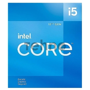 Процессор Intel Core i5-12400F Soc-1700 (CM8071504650609S RL5Z \ CM8071504555318S RL4W) (2.5GHz) OEM