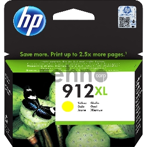 Картридж HP 912XL струйный желтый увеличенной ёмкости (825 стр)
