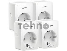 Умная мини Wi-Fi розетка TP-Link Tapo P110(4-pack), 4 шт