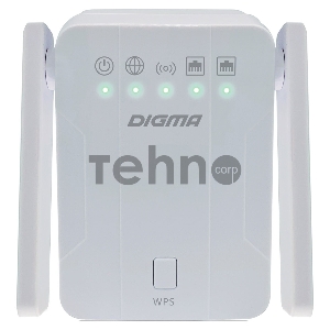 Повторитель беспроводного сигнала Digma D-WR300 10/100BASE-TX белый (упак.:1шт)