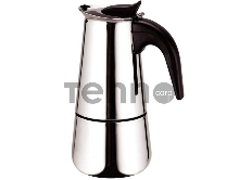 Кофеварка KELLI  KL-3018 гейзерная(На 6 чашек. Нерж. сталь. Ручка и кнопка из нейлона (не нагреваются). Предохранительный клапан давления. Можно использ-ть на газ. плитах.Гейзер состоит из нижней емкости для воды, спец. сита-фильтра для кофе и верхнего чайничка для уже готового напитка.)