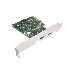 Контроллер ExeGate EXE-313 PCI-Ex4, 2*USB3.1 Type-C ext, разъем доп.питания (OEM), фото 1