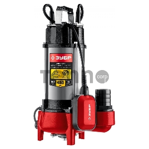 Насос ЗУБР НПФ-450  фекальный погружной 450Вт пропускная способность 250 л/мин напор 12м чугунн