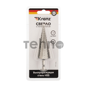 Сверло по металлу ступенчатое 4,0-32,0 мм Kranz