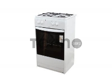 Плита комбинированная DARINA S KM521 300 W, 50х45см, 2 газ. конфорки, эл. духовка, цвет белый