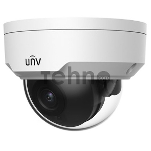 Видеокамера Uniview IP купольная антивандальная, 1/3 4 Мп КМОП @ 30 к/с, ИК-подсветка до 30м., 0.01 Лк @F2.0, объектив 2.8 мм, DWDR, 2D/3D DNR, Ultra 265, H.265, H.264, MJPEG, 2 потока, детекция движ