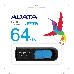 Флеш диск  ADATA Flash Drive 64Gb UV128 AUV128-64G-RBE {USB3.0, BLACK/BLUE}, фото 13