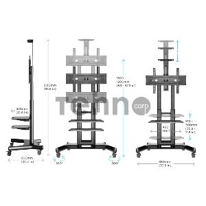 Стойка для телевизора с кронштейном ONKRON TS1552 40-70, мобильная, чёрная