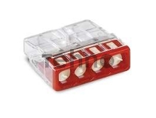 Клемма 4х(0.5-2.5мм) 4-х проводн. для распред. короб. (с контактн. пастой 