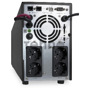 Источник бесперебойного питания CROWN MARVEL 2K 2000VA/1400W, корпус металл, (БЕЗ АКБ), выходные розетки 4*EURO, трансформатор AVR 140-300V, порт USB, порт RS-232, съёмный кабель 1.2 м, порт RJ-11/45, LCD-дисплей, защита: батареи от критического разряда, 