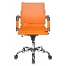 Кресло руководителя Бюрократ CH-993-Low/orange низкая спинка оранжевый искусственная кожа крестовина хромированная, фото 5