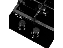 Панель варочная LEX GVG 321 BL  2 конфорки газ-контроль электроподжиг