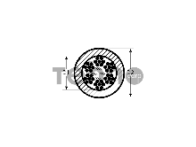 Трос стальной, оцинкованный, DIN 3055, в оплетке ПВХ, d=1/2 мм, L=200 м, ЗУБР Профессионал