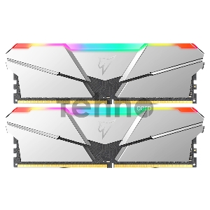 Модуль памяти DDR4 Netac Shadow RGB 16GB (2x8GB) 3600MHz CL18 1.35V / NTSRD4P36DP-16SC / Silver / with radiator