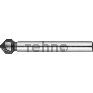 Зенкер Зубр конус. цилиндрич. с 3-я реж. кромками,ст.P6M5, d 6,3x45 мм, хв. d 5 мм, для раззенковки М3 29730-3
