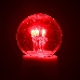Лампа шар e27 6 LED  Ø45мм - красная, прозрачная колба, эффект лампы накаливания, фото 2