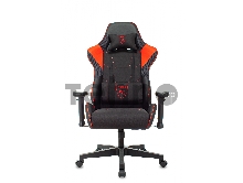 Кресло игровое Zombie Thunder 1 черный/красный текстиль/эко.кожа с подголов. крестов. пластик