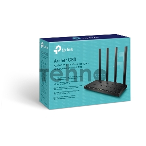Роутер беспроводной TP-Link Archer C80 AC1900 10/100/1000BASE-TX черный