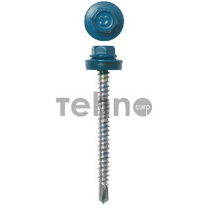 Саморезы СКД кровельные, RAL 5009 небесно-голубой, 50 х 4.8 мм, 1 200 шт, для деревянной обрешетки, ЗУБР