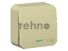 Выключатель 1-кл. ОП BLANCA (сх.1) 10А 250В изол. пласт. с подсветкой беж. SchE BLNVA101117