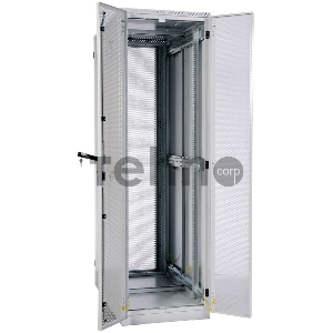 Шкаф серверный напольный 42U (800×1200) дверь перф, задние двойные перфорир