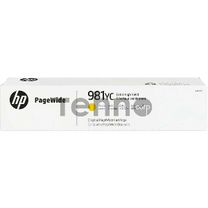 Картридж HP 981YC желтый Extra High Yield