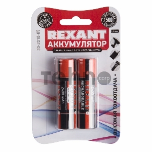 Аккумулятор 18650 unprotected Li-ion 2400 mAH 3.7 В REXANT