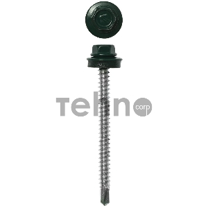 Саморезы СКД кровельные, RAL 6005 зеленый насыщенный, 50 х 4.8 мм, 1 200 шт, для деревянной обрешетки, ЗУБР Профессионал