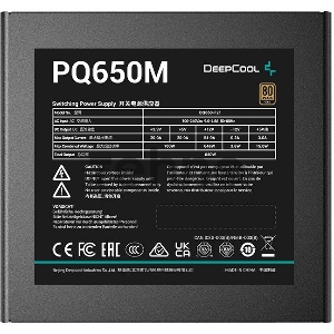 Блок питания DeepCool DQ650-M-V2L, ATX, 650 Вт, 80+ Gold, модульный
