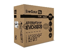 Корпус Miditower ExeGate EVO-5020-NPX700 (ATX, 700NPX 12см, с окном, 1*USB+1*USB3.0, HD аудио, 1 вент. 12см с RGB подсветкой)