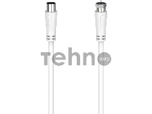 Кабель антенный Hama H-205061 Coax (f)/Coax Socket 1.5м. белый (уп.:1шт) (00205061)