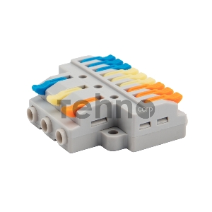 Клемма соединительная многоразовая быстрозажимная разветвительная, с монтажной площадкой (3х3) (50 шт./уп.) REXANT