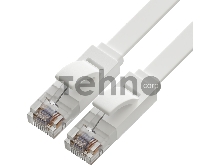 Патч-корд Greenconnect PROF плоский прямой 5.0m, UTP медь кат.6, белый, 30 AWG, ethernet high speed 10 Гбит/с, RJ45, T568B, GCR-51794 Greenconnect Патч-корд PROF плоский прямой 5.0m, UTP медь кат.6, белый, 30 AWG, ethernet high speed 10 Гбит/с, RJ45, T568B, GCR-51794