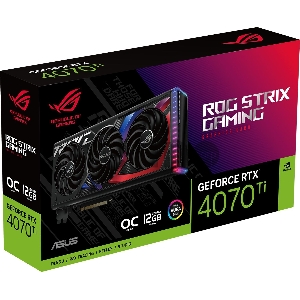 Видеокарта Asus ROG-STRIX-RTX4070TI-O12G-GAMING /RTX4070TI,HDMI*2,DP*3,12G,D6X (90YV0II0-M0NA00) /RTX4070TI,HDMI*2,DP*3,12G,D6X (90YV0II0-M0NA00)